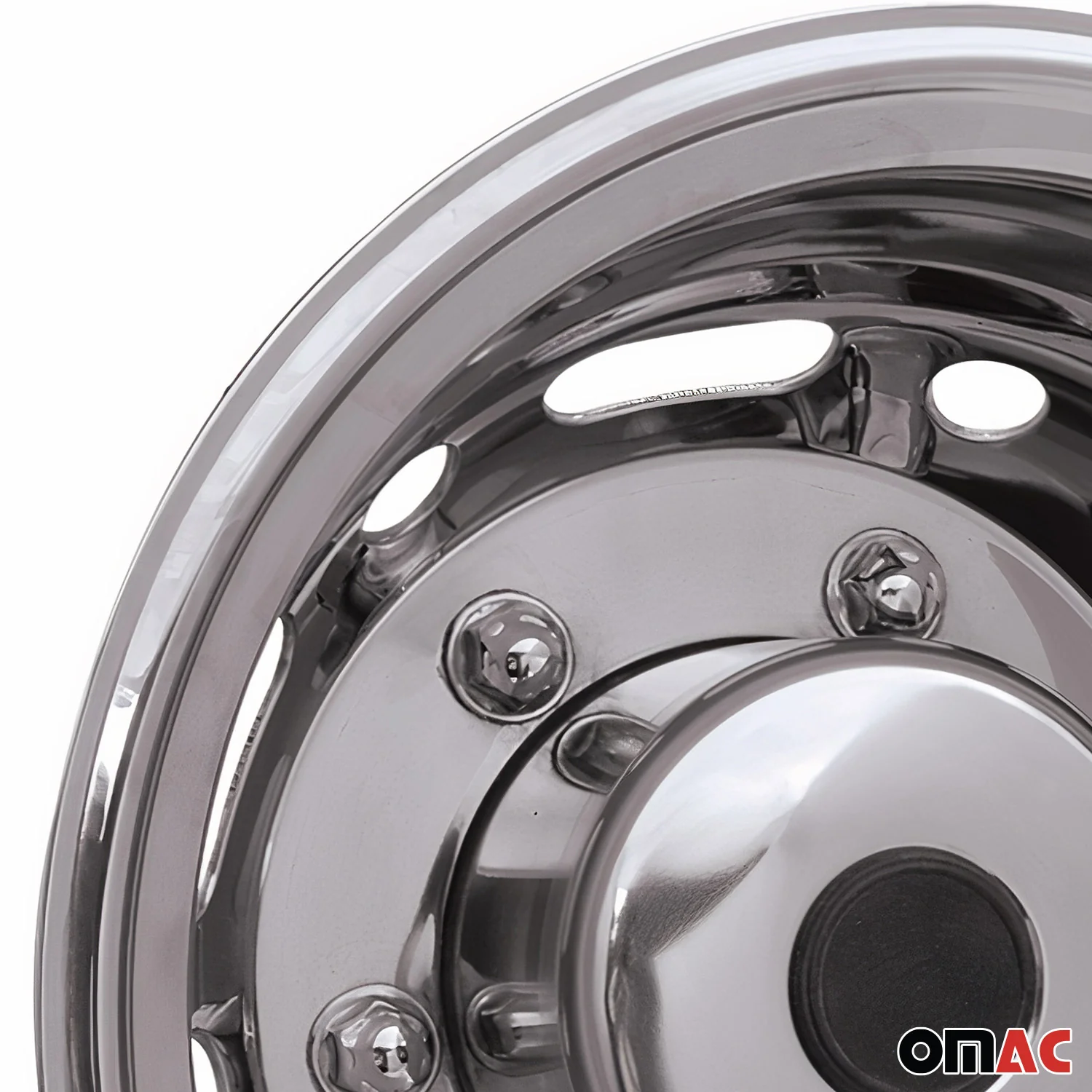 GMC Savana 16" Dual Wheel Simulator Hubcaps Chrome Silver 2Pcs - Image 5