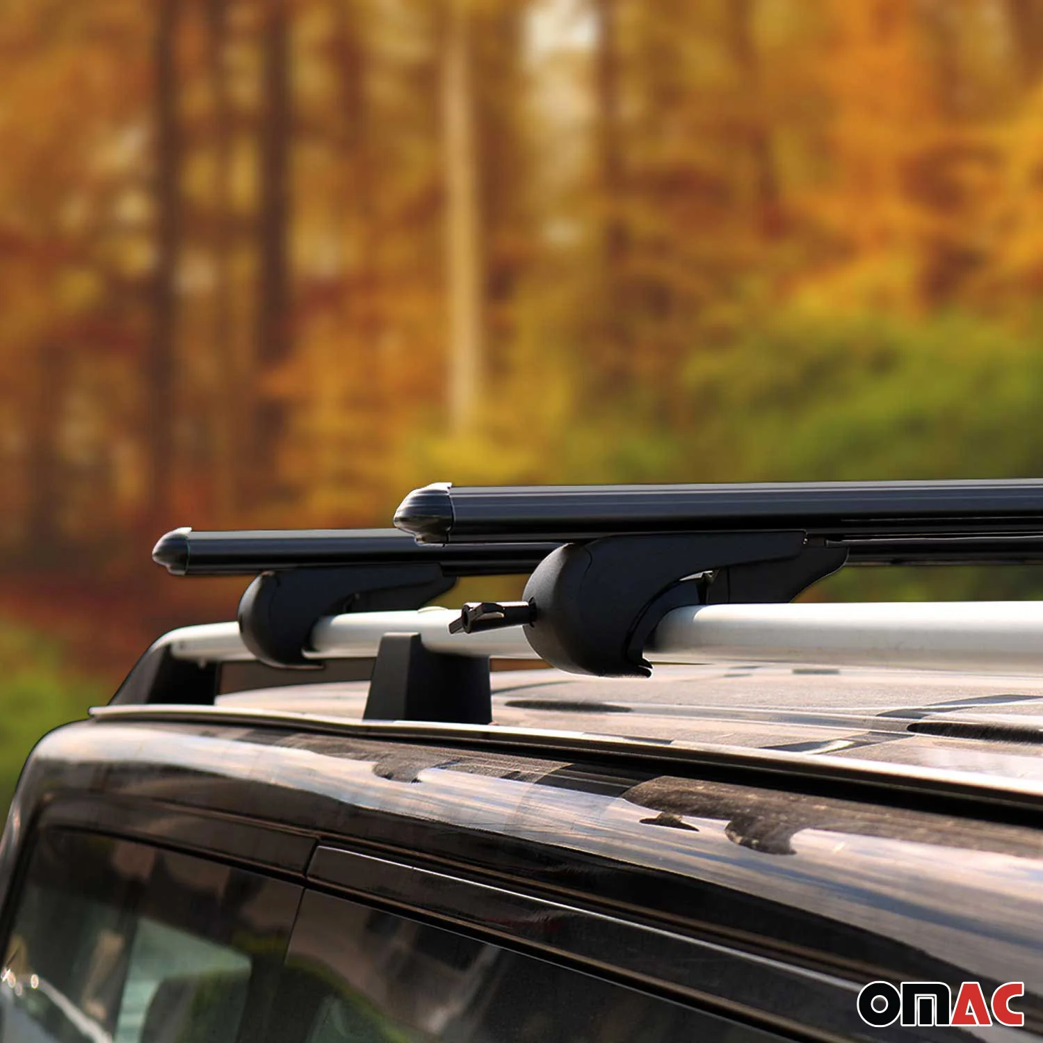 2004-2016 Cadillac SRX Roof Rack Cross Bars Black - Image 11