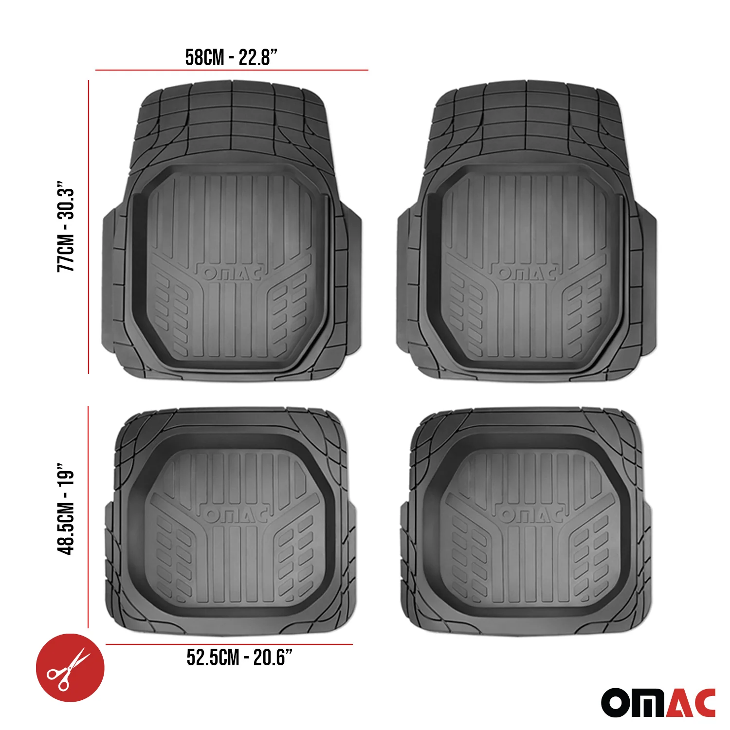 VW Semi-Custom fit Floor Mats Liner All Weather 3D Black Waterproof 4Pcs - Image 6