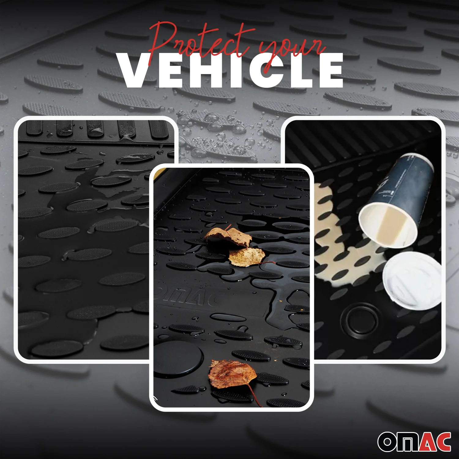 2010-2013 Chevrolet Spark Floor Mats Liners Full Set All Weather Black - Image 3