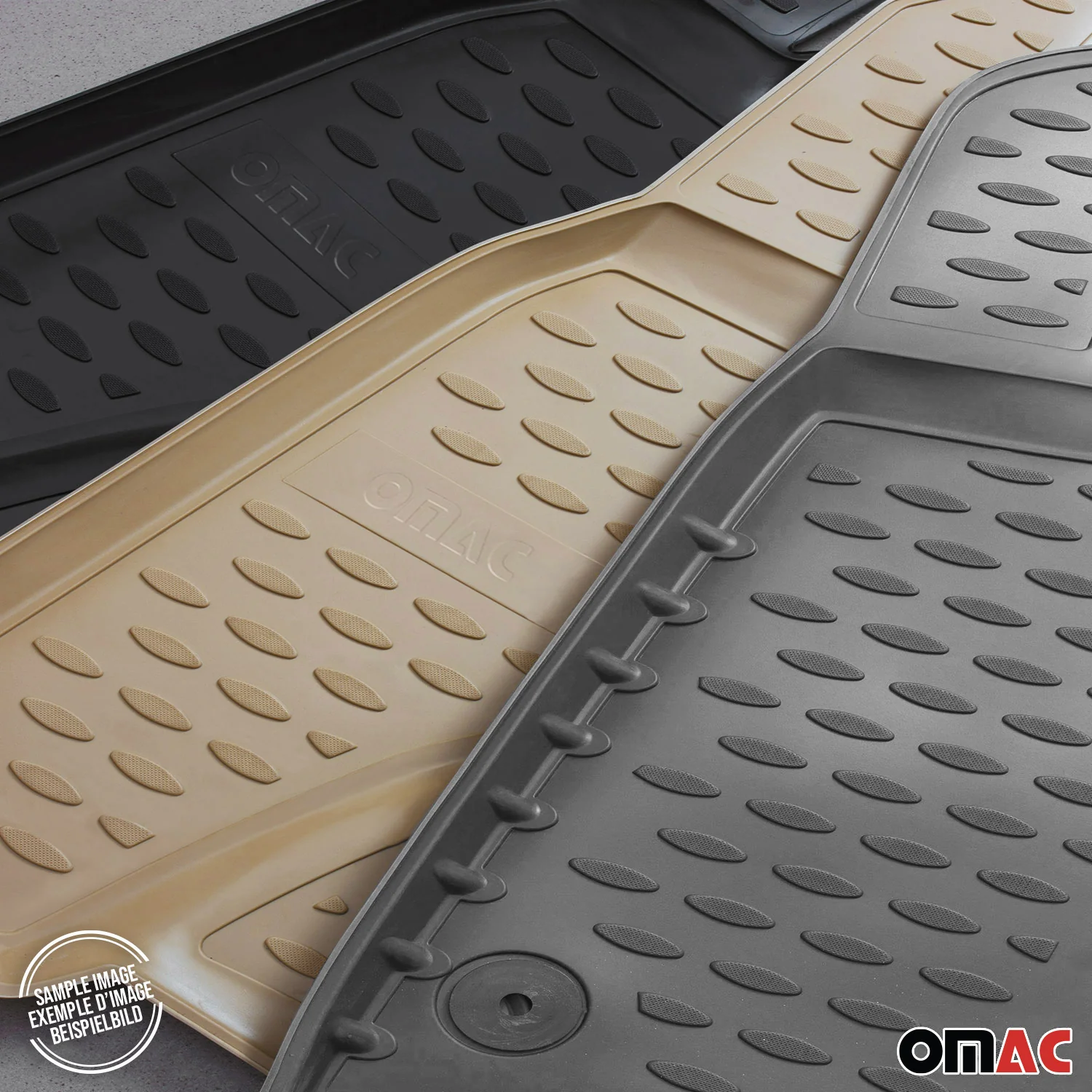 2007-2014 Chevrolet Tahoe Floor Mats Liners Full Set All Weather Beige - Image 10