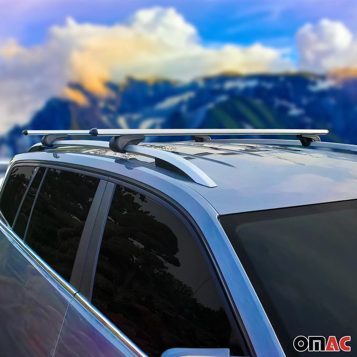 2007-2009 Dodge Durango Roof Rack Cross Bars Silver - Image 3