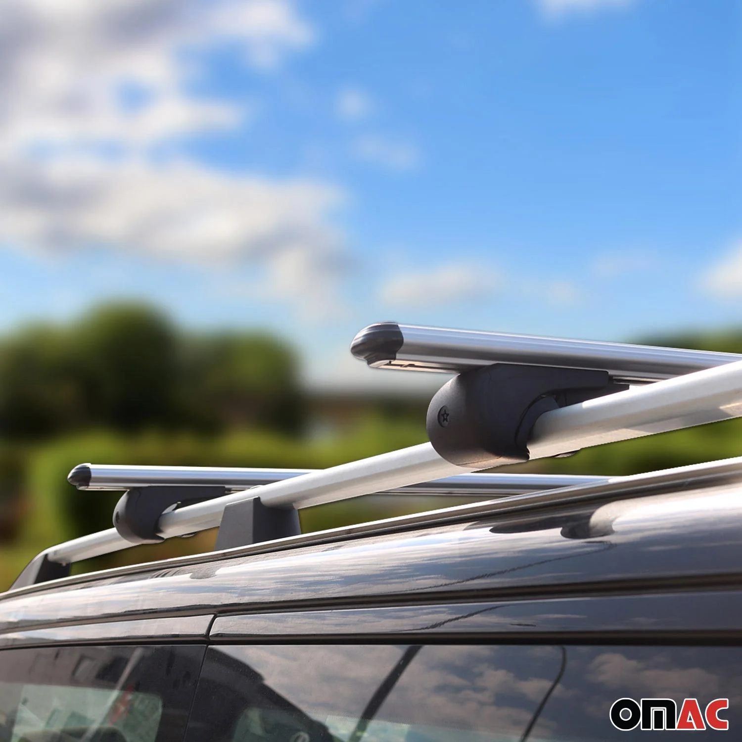 2001-2010 Chrysler Town & Country Roof Rack Cross Bars Silver - Image 11