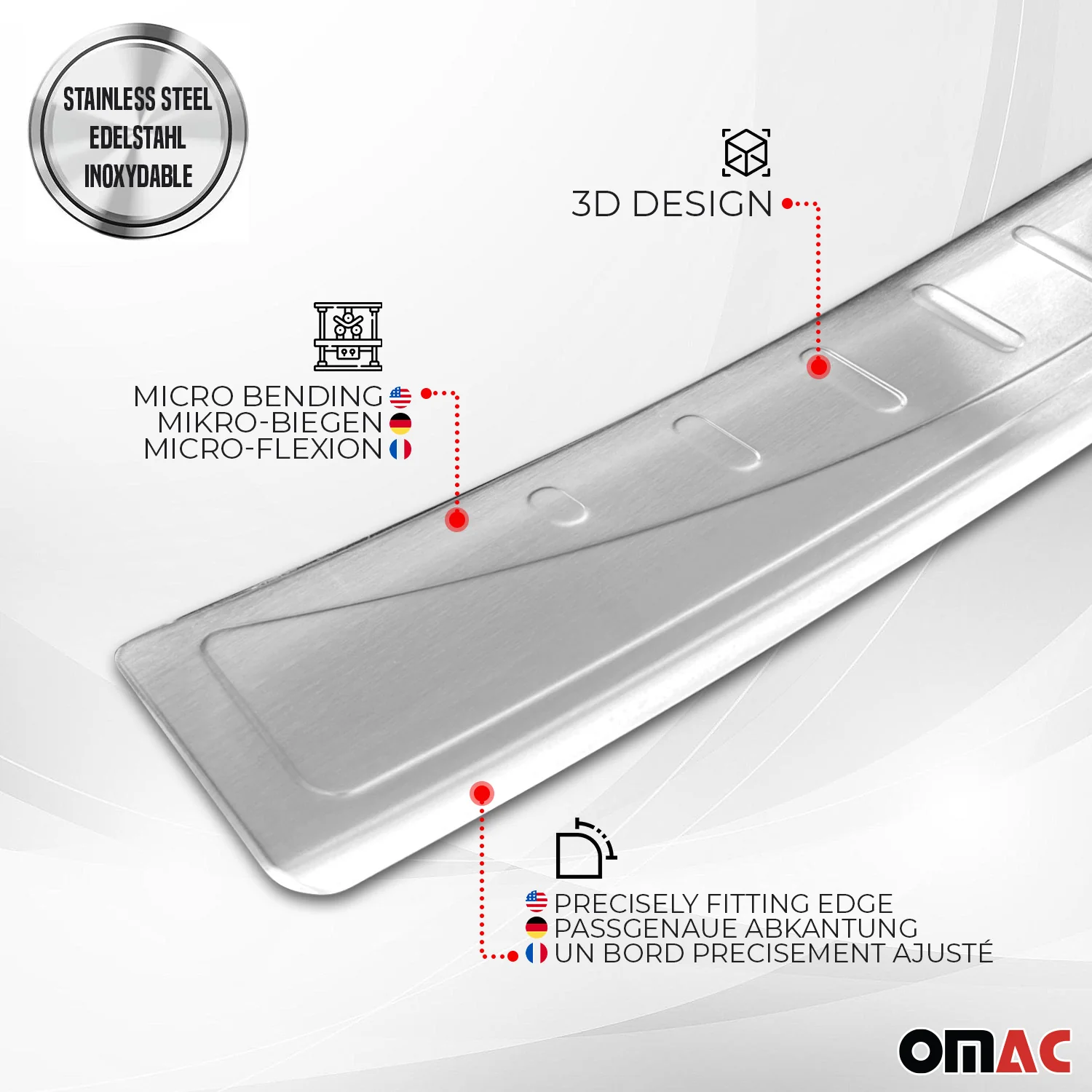 2007-2012 Dodge Nitro Rear Bumper Guard Stainless Steel Brushed - Image 6