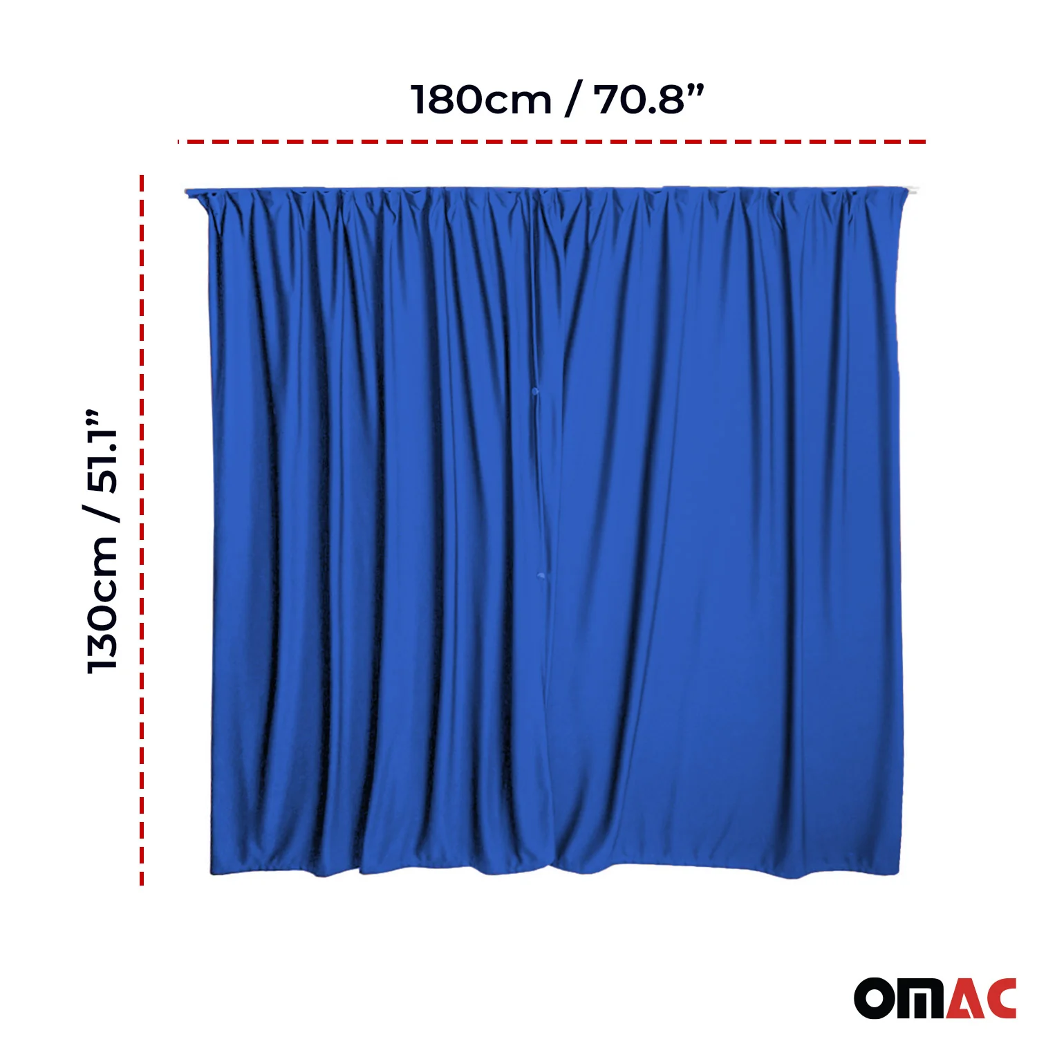 Chevrolet Express Cabin Divider Curtains Privacy Curtains Blue 2 Curtains - Image 3