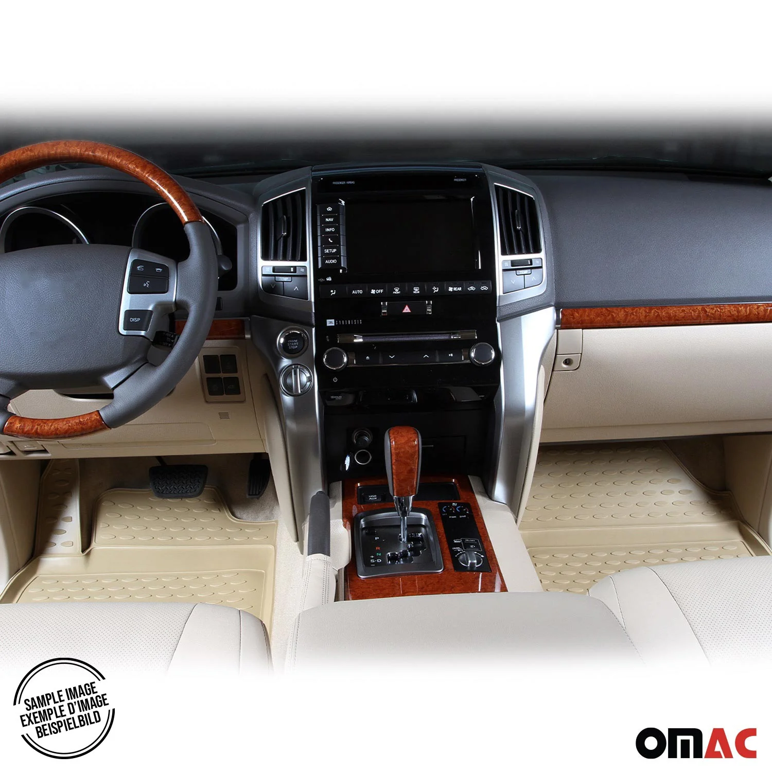 2010-2016 Cadillac SRX Floor Mats Liners Full Set All Weather Beige - Image 4
