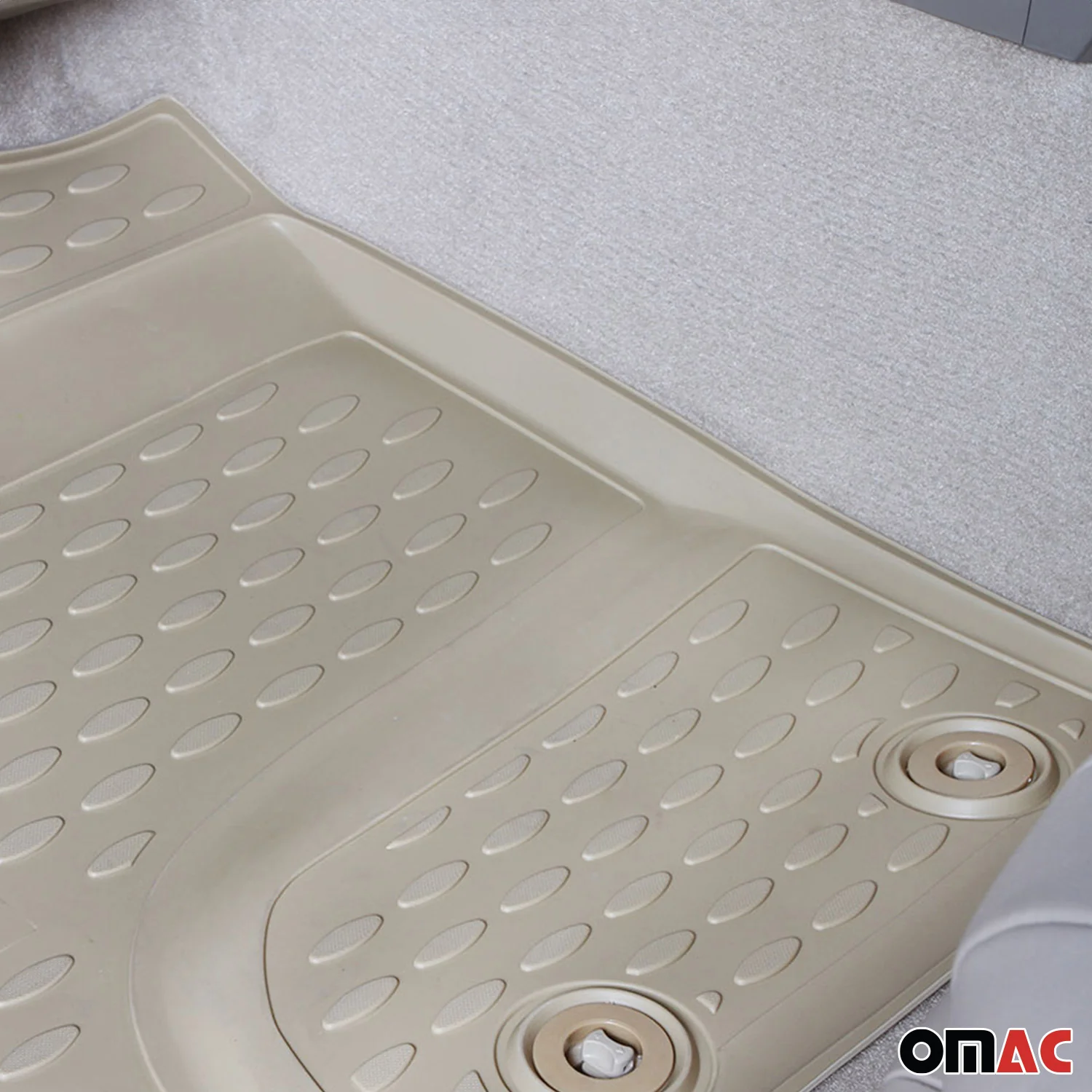 2010-2016 Cadillac SRX Floor Mats Liners Full Set All Weather Beige - Image 6