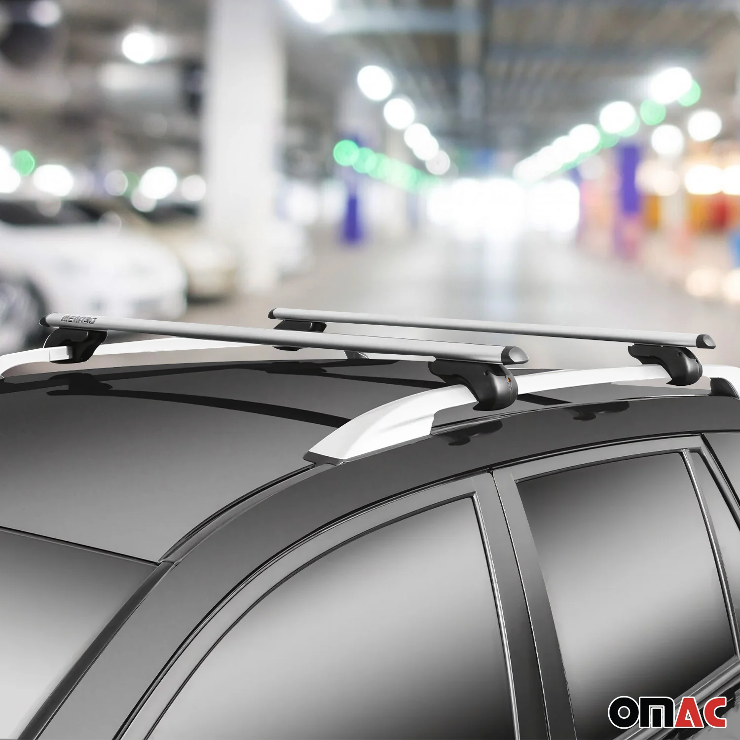 2007-2009 Dodge Durango Roof Rack Cross Bars Silver - Image 3