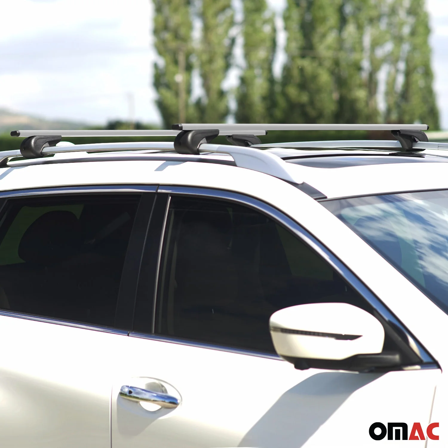 2007-2009 Dodge Durango Roof Rack Cross Bars Silver - Image 6