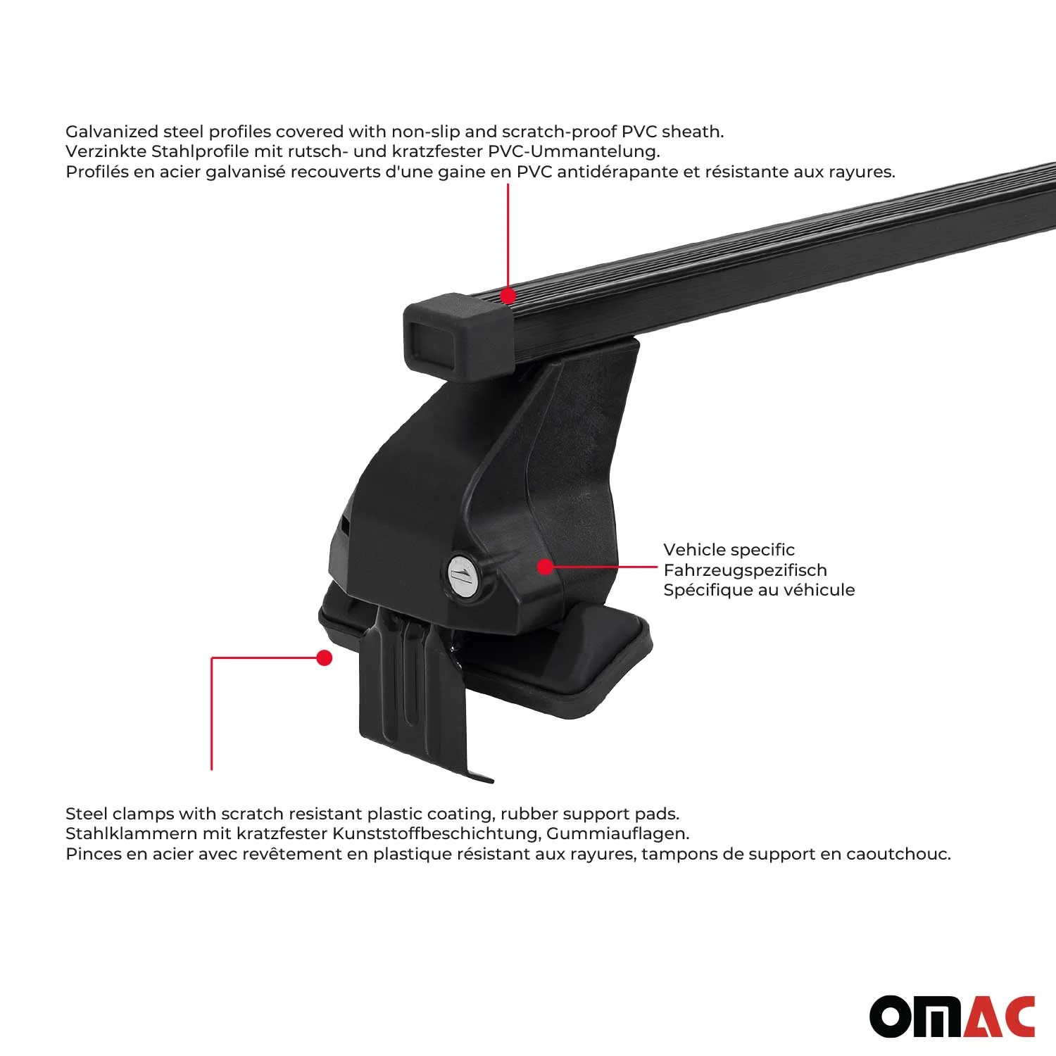 2011-2026 Dodge Durango Roof Rack Cross Bars Black - Image 5