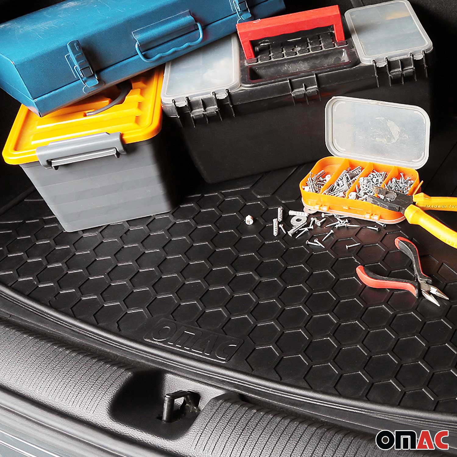 Chevrolet Express 1500 Semi-Custom fit Floor Mats & Cargo Liner Black - Image 11
